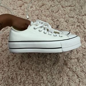white platform converse
